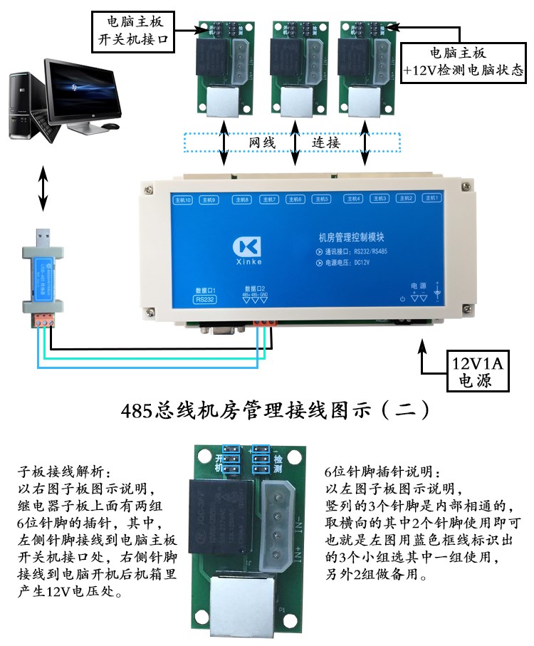 串口485機房管理10路 接線圖示(無標(biāo)題).jpg